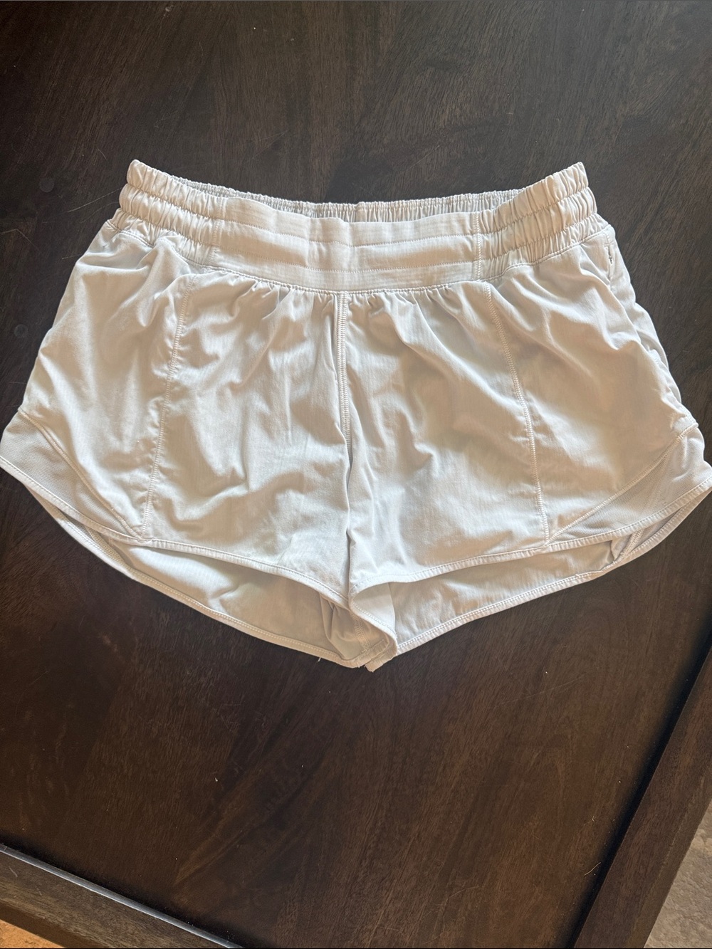 Lululemon low rise Athletic White Running Shorts - Elastic Waist